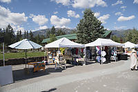 Stalls At Farmers Market In Golden