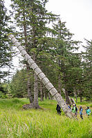 Giant Memorial Pole Leaning Over