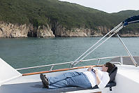 Ann Watching The Cliffs Go By