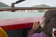 Claira Peaking Over The Edge Of The Boat