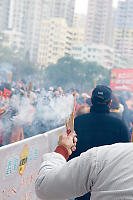Incense Burning Amid Buildings