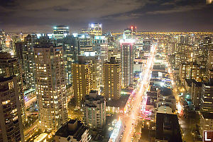 View Down Robson Street