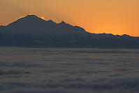 Sun Rising Behind Baker