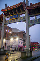 Chaintown Gate With Moon
