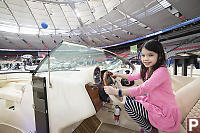 Claira Driving Chris Craft