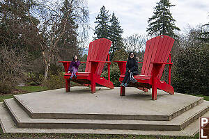 Sitting On Giant Chairs