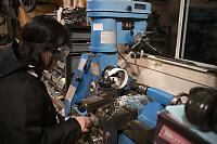 Claira Cutting Her Pipe Section