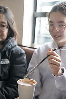 Nara With Hot Chocolate