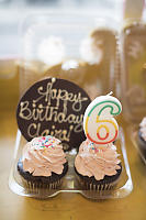 Clairas Number Six Candle