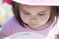 Nara Looking Into Her Bucket