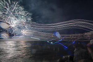 Abstract Fireworks White Right