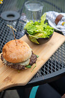 Burger With Ceaser Salad