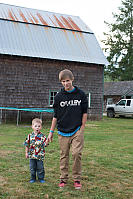 James And Justin Walking