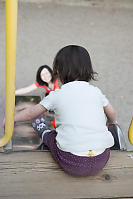 Claira At The Top Of The Slide