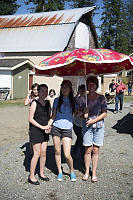 Waiting Under Umbrella