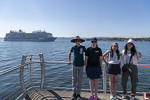 Cousins With Cruise Ship