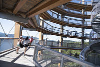 Kids Walking Up Spiral