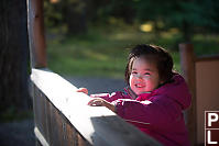Nara In Bright Spot Of Gazebo