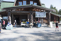 Totem Poles On Pender Islands Community Hall