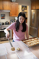 Cookies Going To Cooling Rack
