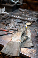 Worn Welding Gloves