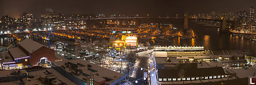 Granville Island Snowy Night