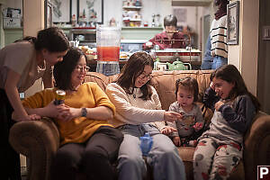Three Kids On Couch