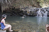 Claira Watching Nara Swim