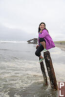 Claira On Back Of Ship