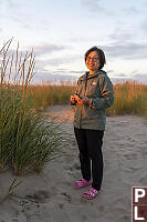 Helen At Beach At Sunset