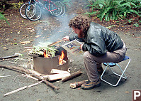 Mike Tending Fire