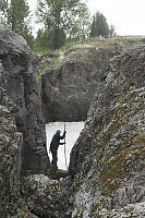 Dip Netting Into Rapids