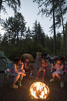 Chatting Around Propane Fire Pit