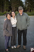 Nara With Grandparents At Sunset